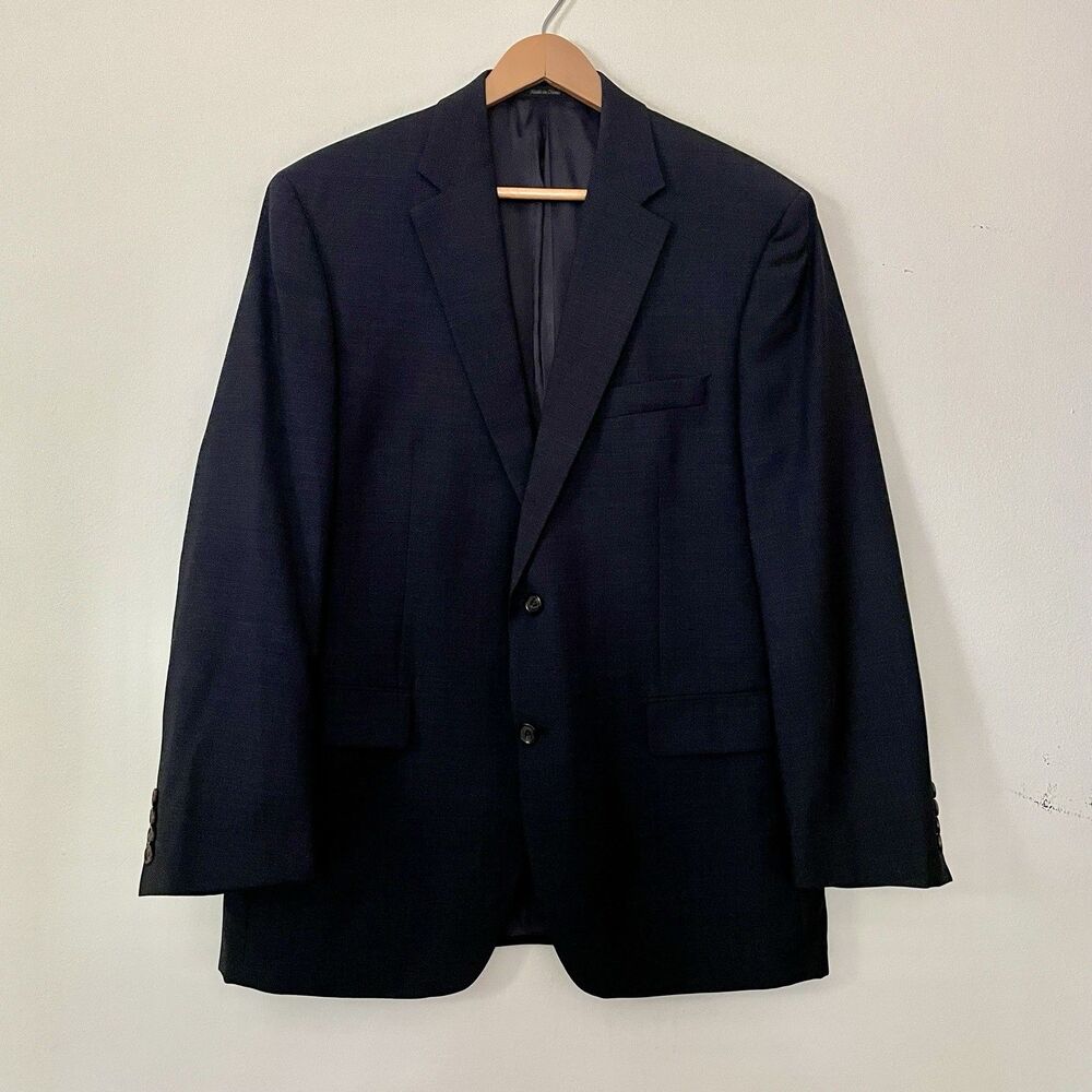 Lauren Ralph Lauren Blazer Sport Coat Men 42R Wool Birdseye Knit Preppy Refined